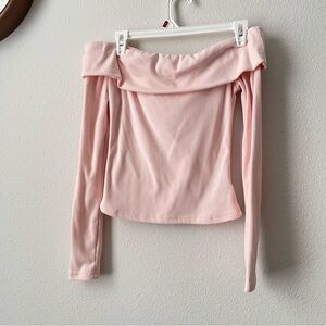Elegant Pink Off-Shoulder Women's Top